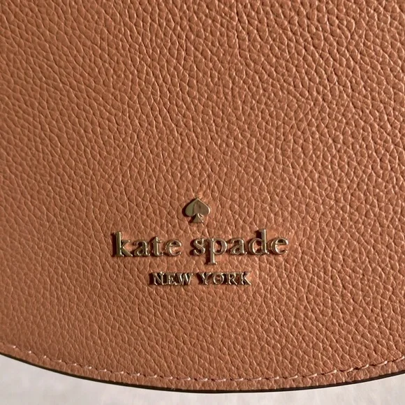 ❌SOLD ❌♠️ Kate Spade Luna Crescent Flap Crossbody Bag Leather Warm Gingerbread - Picture 9 of 13